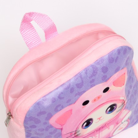 Baby backpack for a girl "Cat in a suit"-5