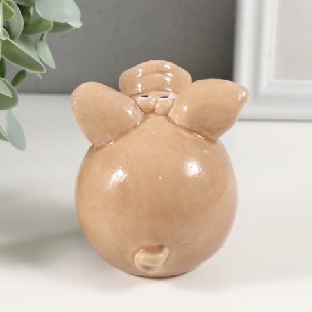 Souvenir Ceramics "Pig with a large heel" 7,1x7.4x7.5 cm-2