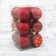 Set of balls plastic D-6 cm, 12 pcs "Star" burgundy