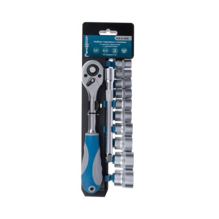 A set of end heads "Remocolor" 43-4-105, 3/8 ", CRV, 10-24 mm, 12 items