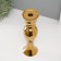 Ceramics candlestick per 1 candle "Voal" d = 1.5 cm gold 9.8x9.8x30.5 cm