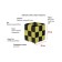 Chess pouf 400x400x420 black-and-lime