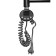 Domoterm electric heated towel rail "Calipso" P10, 500x800 mm, left, black matte
