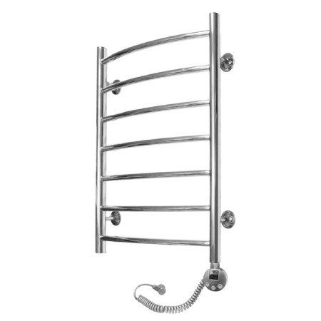 Domoterm electric heated towel rail "Calipso", 500 x 700 mm, 7 crossbars, right, chrome-1