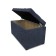 Puff with a lid and weighting, 800 × 400 × 420 mm, Dakota velor, Denim color