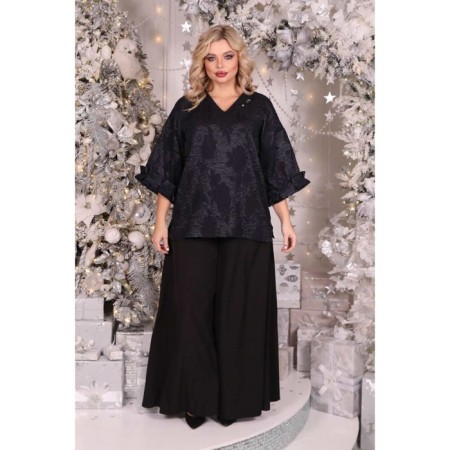 Women's tunic, size 54, black color-9