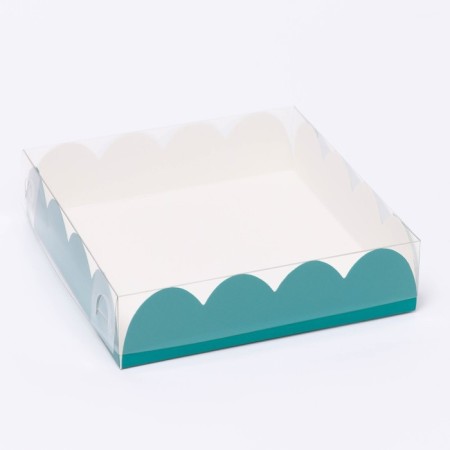 Box for cookies, mint, 12 x 12 x 3 cm