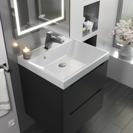 Tumbling under the Uperwood Tanos sink, suspended, 50 cm, black-3