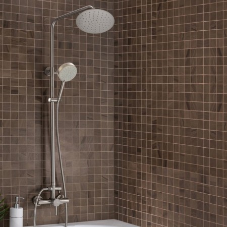 Shower system RMS SUS124-003DK-2, single-leaf, shower watering can, chrome-2