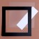 Paspartt frame size 20 × 20, transparent sheet, adhesive tape, black color