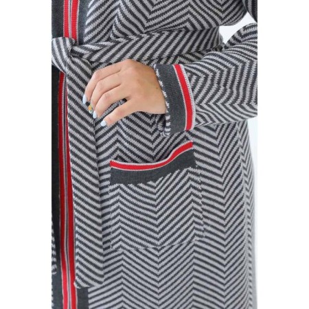 Cardigan female, size 58, gray color-15