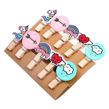 Decorative clothespins with a rope for the suspension "Inspiration" set 10 pcs.-5