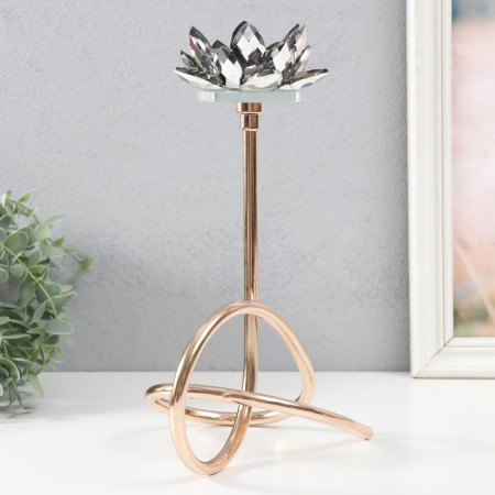 Climber Metal, acrylic on 1 candle "Black lotus. Curly" d = 4 cm gold 19x29 cm-4