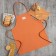 Apron Ethel Kitchen 60x70 cm, orange color, 100% cotton, sarzha 220 g/m2