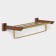 Shelf with a holder for towels Stölz Hölzern Premiere, walnut wood, aluminum