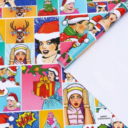 Glossy packaging "New Year's Pop-Art", 70 x 100 cm, 1 sheet
