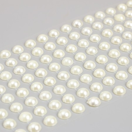 Stick plastic rhinestones "Half-dash" D-8 mm white 9.4x15.5 cm-2