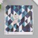 Scrapbooking paper "strict geometry" density 180 grams set 10 pcs 15.5x17 cm