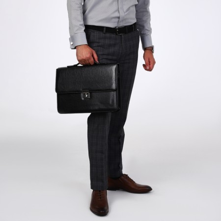 Male bag, "Alex", black color-5