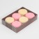 Confectionery packaging, Makarun box with PVC lid, “monogram”, 17 x 12 x 3 cm