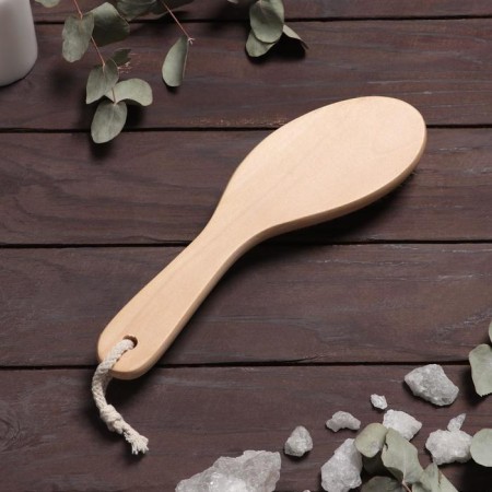 Massage brush for the body, with a pen, natural bristles-3