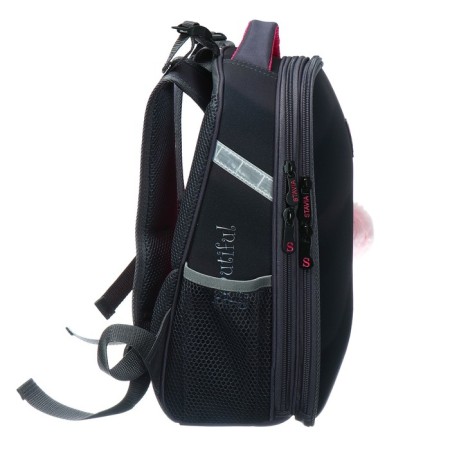 School backpack 38 x 30 x 16 cm, ergonomic back, stavia "paws", gray-3