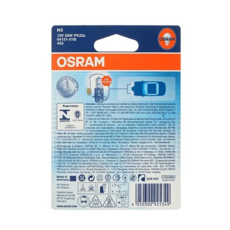 Car lamp OSRAM, H3, 12 V, 55 W, 64151-01B-3