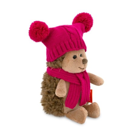 Soft toy "Hedgehog Pylale" in a hat with two pompons, 15 cm-1