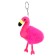 Soft toy "flamingo" on a key fob, 10 cm, fuchsia color