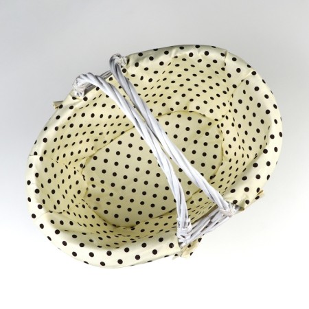 Wicker basket, 35x27x17 cm, vine, fabric-6