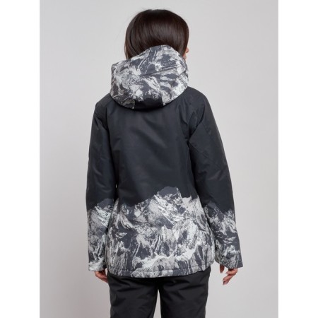 Ski jacket women's, size 50, black color-3
