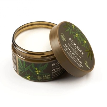 Body scrub Ecolatier Organic Cannabis "Elasticity & Relaxation", anti -cellulite, 300 g-3