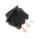 Black switch with red backlight, 12 V, 16 A, 3 contacts