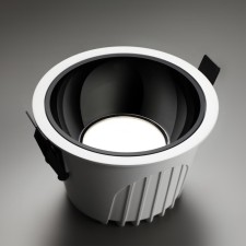 Luminer built -in LED NovOCH. KNOF, 20W, LED, 70x107x107 mm, color body white, black reflector