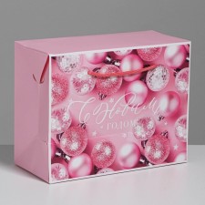 Pink Balls Package, 23 x 18 x 11 cm, New Year