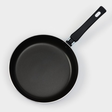 Pan Consul, D = 24 cm, glass cover, plastic handle, anti -stick coating, black color-3