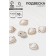 Pearl suspension heart 1.9 × 1.6 × 0.7 cm, (set 10 pcs.), White color in gold