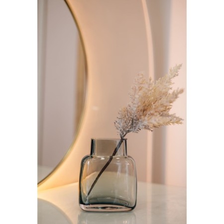 Decorative vase of glass, 127 × 80 × 147 mm, color gray color-1