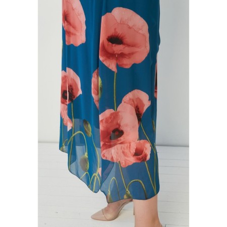 Female dress, size 62, turquoise color-5