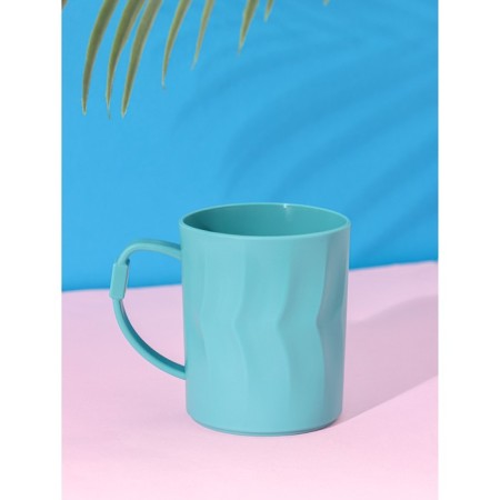 Mug Plastic shade "City", 350 ml, turquoise color-1