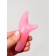 Massager d/face resin Guasha boomerang 12*6*3.5cm pink bag QF