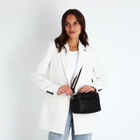 Bag Cross-Bodi with a zipper, black color-6