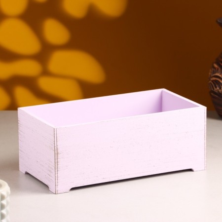 Kashpo wooden "Provence" 23x12.5x9 cm lilac