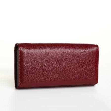 Women's wallet on a magnet, burgundy color
