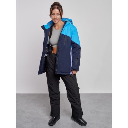 Ski costume female winter, size 60, blue color-8