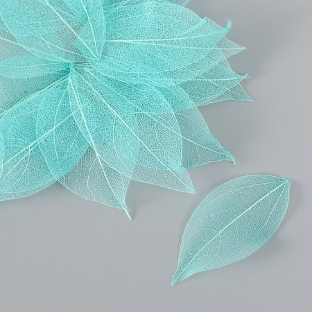 Leaves sidelled for creativity "mint" set 20 pcs h = 6-6.5 cm-1