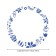 Ground tablecloth "Watercolor Gzhel", Round, Oxford, elastic band, size 140x140 cm, diameter 105-120 cm