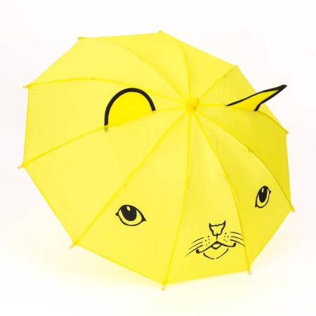 Mechanical children's umbrella "animals", r = 25cm, with ears, color mix-6