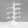 Top for earrings 8 branches (3 pairs each), 24 pairs, 10 × 22 × 30, white color