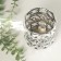 Summary metal, glass for 1 candle "Crystals and flowers" silver 11.5x10x10 cm